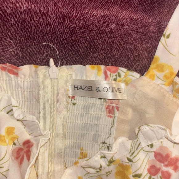 Floral Dress with Ruffle Straps - Picture 2 of 4